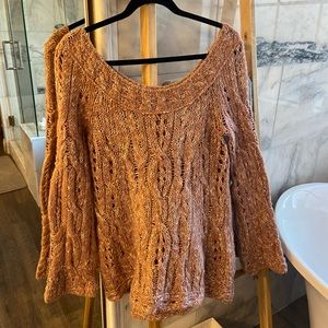 Free people knit off the shoulder sweater